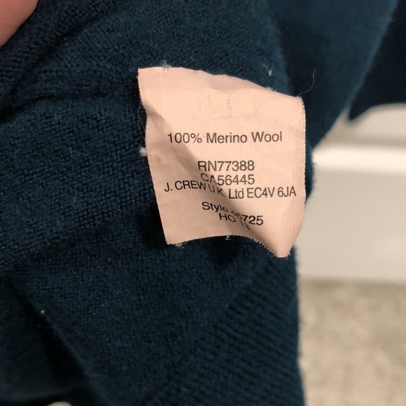 J.Crew Merino Wool Dark Green Sweater - Picture 4 of 7